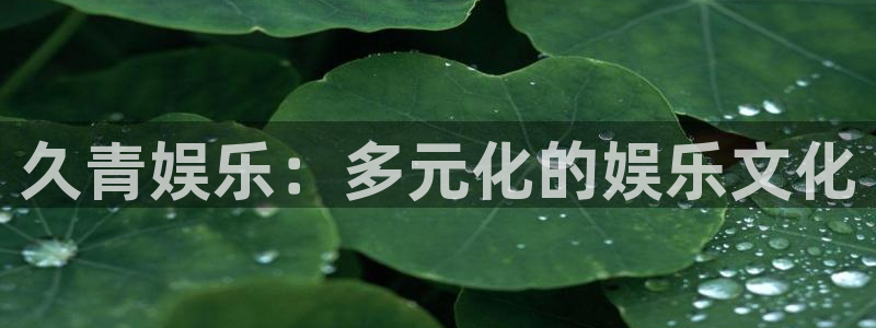 富邦娱乐：久青娱乐：多元化的娱乐文化